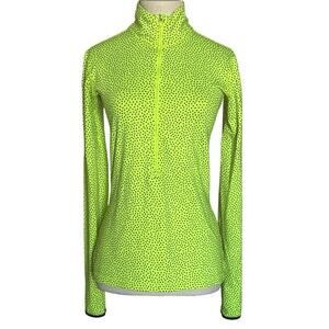 Nike Pro Women’s Dri-Fit Long Sleeve Running Shirt Dotted Neon Size Small EUC